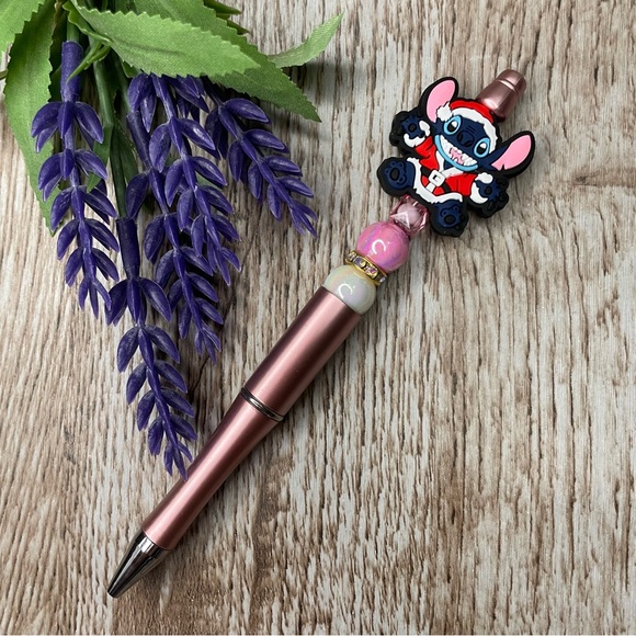 Handcrafted Christmas Pens Beaded Unique Artisan Gifts Office Accessories - Picture 5 of 8